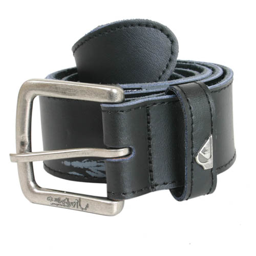 Quiksilver Mens Quiksilver Folk Leather Belt Black