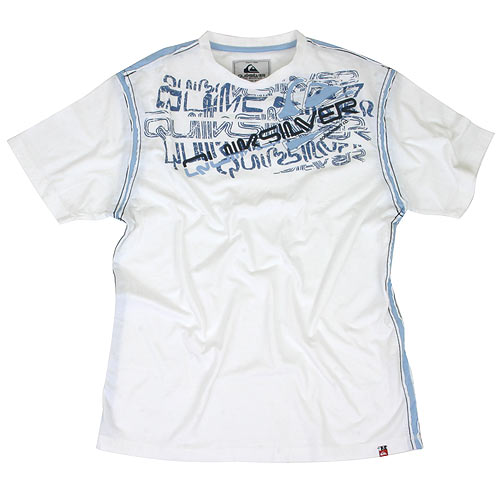 Mens Quiksilver Keg Delux Tee 100 White