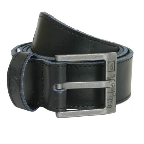 Mens Quiksilver Super Leather Belt Black