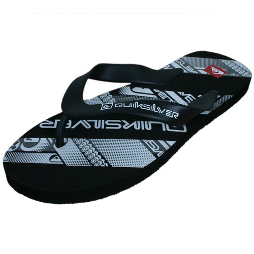 Mens Quiksilver Typo Flip Flops Black