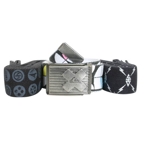 Quiksilver Mens Quiksilver Web Belt Gift Pack Black