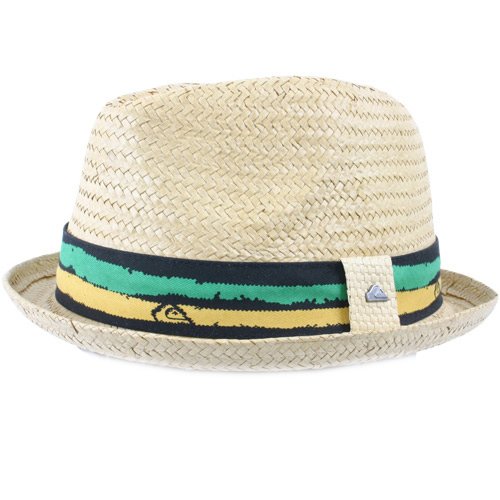 Mens Quiksilver Zenbato Straw Trilby Desert Khaki