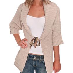 Women Fictions Knit Jacket - Stone