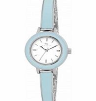 Radley Ladies Blue Enamel Half Bangle Watch