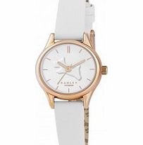 Radley Ladies On The Run White Leather Strap Watch