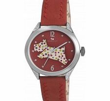 Radley Ladies Red Leather Strap Watch