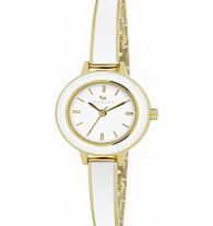 Radley Ladies White Enamel Half Bangle Watch