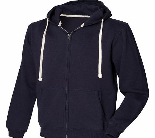 Apparel Flex Fleece Full Zip Hoody Hooded Top Mens Size M - Navy