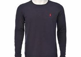 Ralph Lauren long sleeve crew neck navy t-shirt size Large (classic fit)