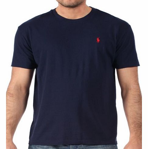 Mens T-Shirt Classic Crew Neck Navy Blue - XX-Large