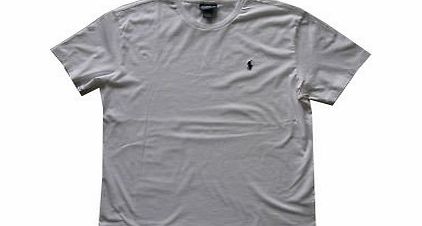 Ralph Lauren Polo Mens Classic Fit T-Shirt White Tee (XL, White)