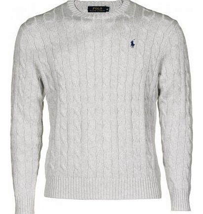 Ralph Lauren Polo Ralph Lauren crew neck cable knitwear Grey L