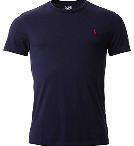 Polo Ralph Lauren Men Pony Logo T-Shirt (Large, Navy)