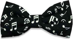 Random Music Notes Bow Tie