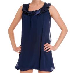 Chiffon Dress - Navy