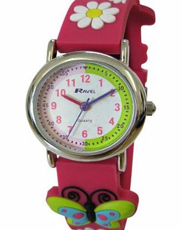 Ravel Childrens 3D Butterflies amp; Dasies Easy Read Watch R1513.50