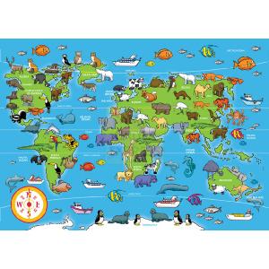 Animals World 60 Piece Floor Jigsaw Puzzle