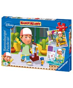 Ravensburger Handy Manny 3 x 49 Piece Puzzles