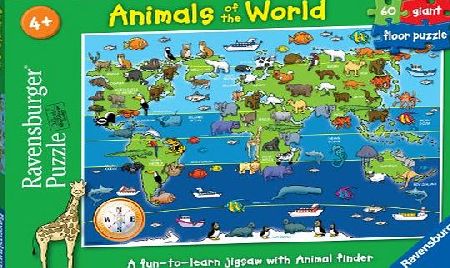 Ravensburger Puzzle 60 Pieces Animals of the World Giant Floor Puzzle