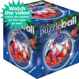 Ravensburger Santa and Sleigh Christmas Tree Bauble Puzzleball 60 Piece