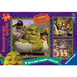 Shrek 3 3 x 49 Piece Jigsaw Puzzles