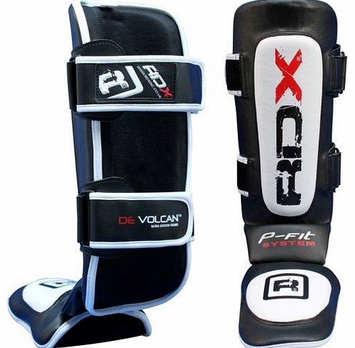 RDX Authentic RDX Leather Shin instep pad MMA leg guards Muay Thai-Large