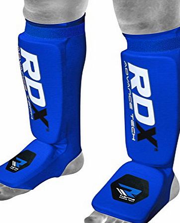 RDX Authentic RDX Shin Pads MMA Leg Protector Muay Thai Leg Foot Guards Boxing Kick Blue