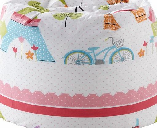 Ready Steady Bed Childrens Bean Bag Paris Design Ready Filled