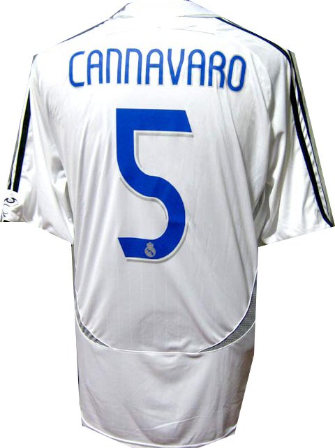 Adidas 06-07 Real Madrid home (Cannavaro 5)