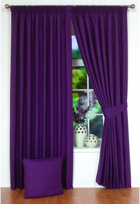 Peru Plum Lined Curtains