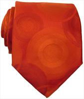 Red Circular Silk Tie by Simon Carter