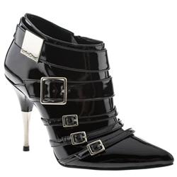 Female Punk Patent Upper in Black