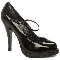 Red Or Dead Female Samba Patent Upper Evening in Black