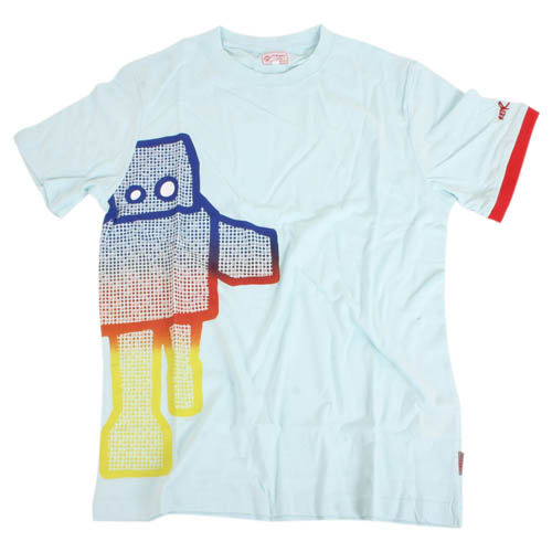 Mens Red Robot Multi Robot Tee Skylight