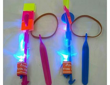 5 x Elastic Powered Arrow Helicopter LED Big Boys Toys