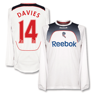 Reebok 08-09 Bolton Wanderers Home L/S Shirt   Davies 14