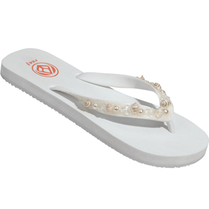 Ladies Reef Palm Beach Flip Flops. White