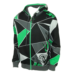 Mens Reef No Show Zip Thru Hoody. Green