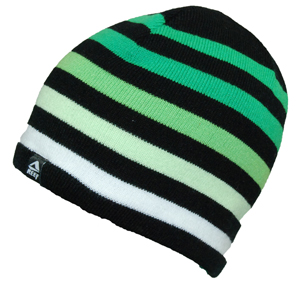 Mens Reef Script Beanie. Green