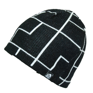 Mens Reef Spaced Beanie. Black