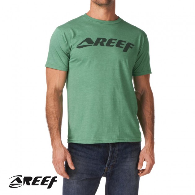 Mens Reef Sea Of Neptune T-Shirt - Kelly/Heather