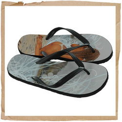 Trinidad Flowers Flip Flop Grey