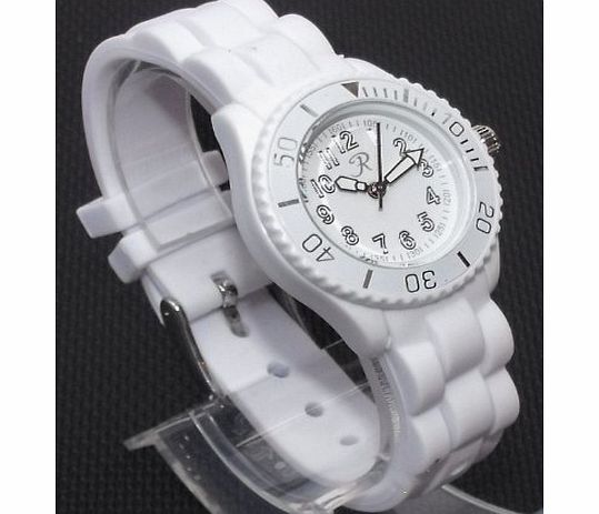 Reflex Girls/Boys Reflex Silicon Rubber strap Watch White Childrens size