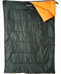 400gsm Double Sleeping Bag - Dark Green