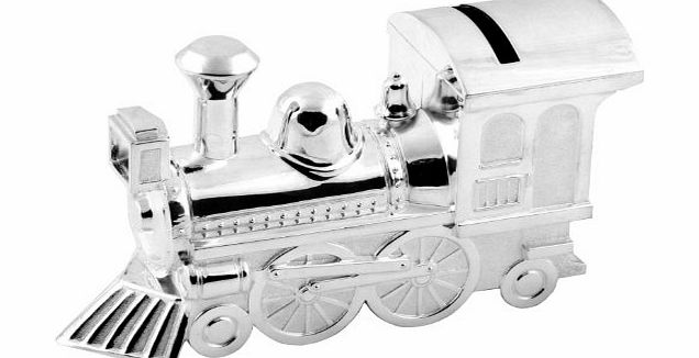 REGENT gifts Christening Gifts. Boys Girls. Silver Train Money Box