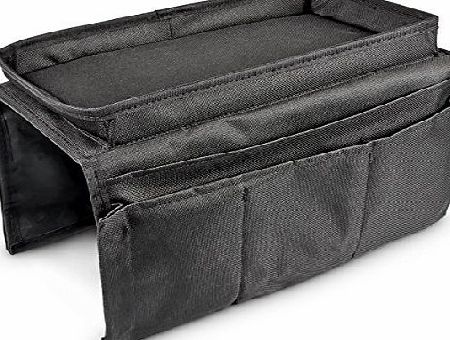 Relaxdays 6-Pocket Sofa Chair Couch Armrest Organizer Tray, Black