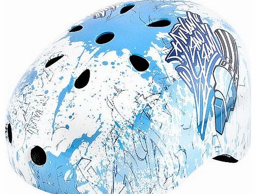 Relaxdays Kids Boys Children Bicycle Cycle Bike BMX Helmet 56 - 60 cm Graffiti