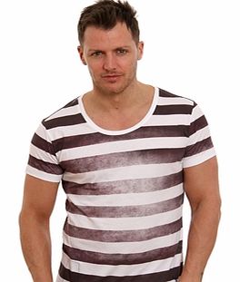 Cloudy Stripes Crew Neck T-Shirt