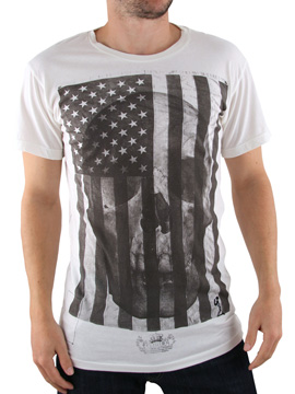 White Skully Flag T-Shirt