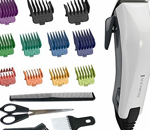 Remington HC5035 ColourCut 16 Pieces Hair Clipper Kit with 9 Colour Guide Combs